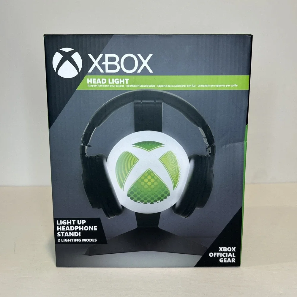Xbox Official Head Light Gear Light Up Headphone Stand 2 Lighting Modes New